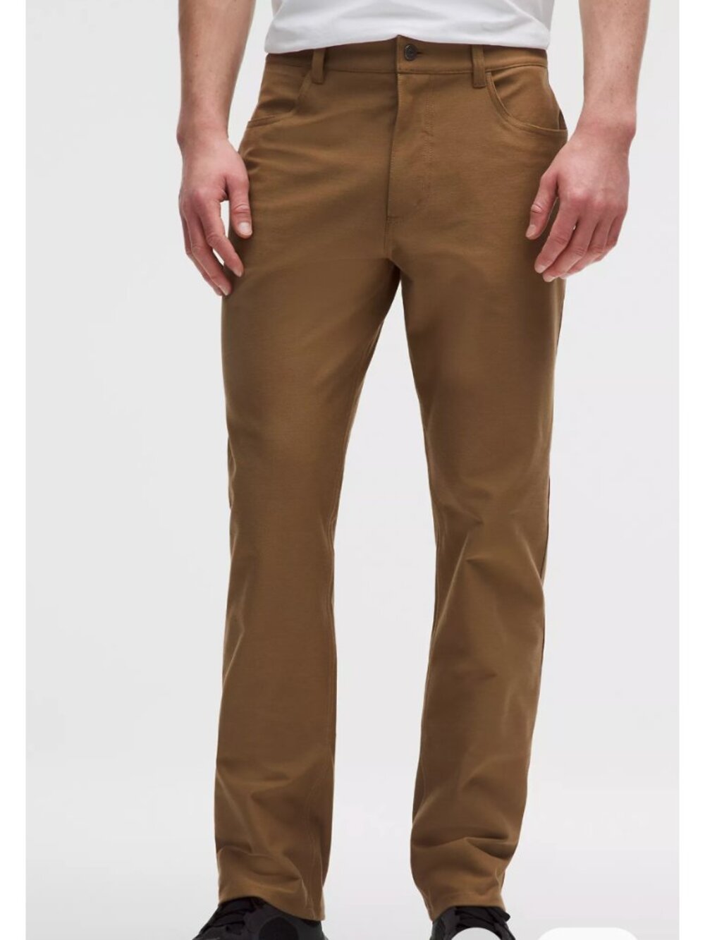 New Lululemon 34x32 Easyfive Classic Straight Mens Pant 32L Camel Brown